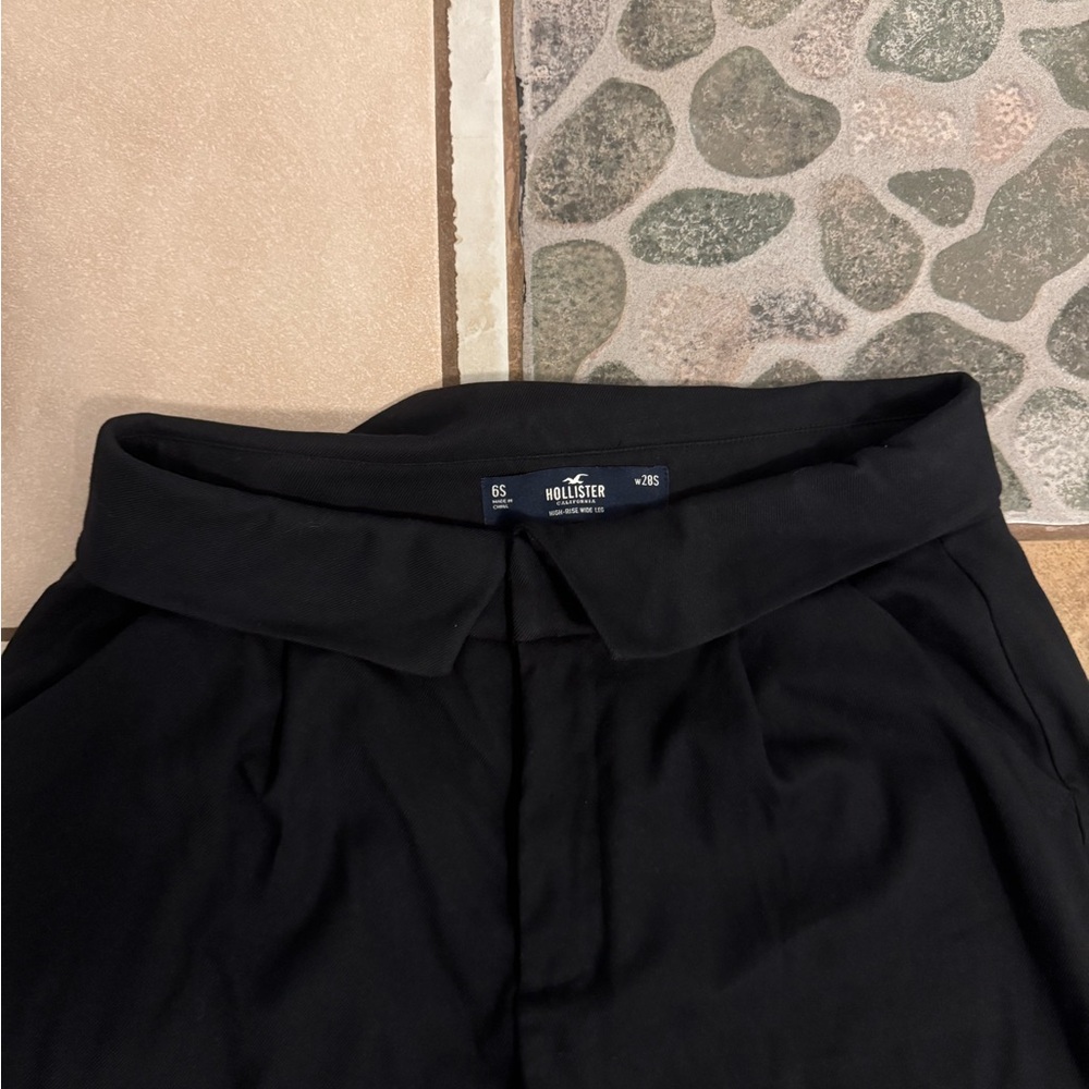 Hollister Black High-Waist Tailored Pants